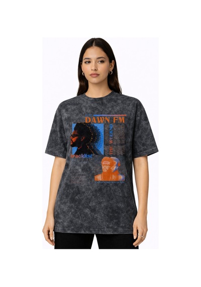 Sevbano Tasarım The Weeknd Rapper Şarkıcı Baskılı Unisex Oversize Vintage Siyah Sevbano Tasarım The Weeknd Rapper Şarkıcı Baskılı Unisex Oversize Vintage Siyah