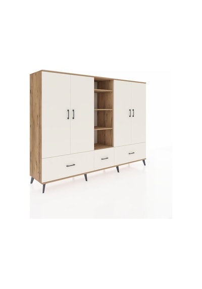 Hyperion Dolap 12 Raflı 3 Çekmeceli 4 Kapaklı 220x44x163 Çam-ayta Çam-aytaşı
