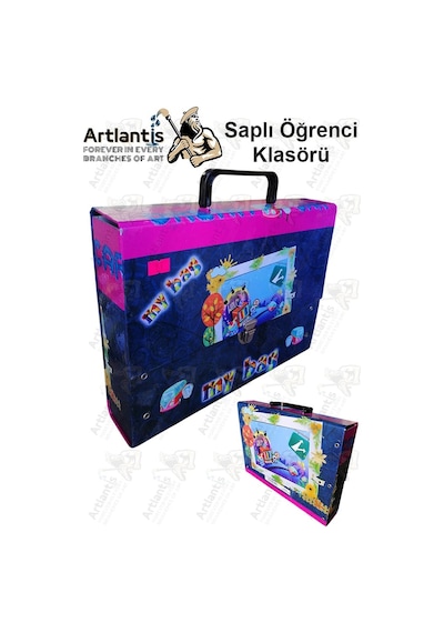 Saplı Klasör 1 Adet Kolplu Klasör Öğrenci Klasörü 32x24x7 Cm Saplı Çanta Saplı Dosya Okul Sınıf Mor