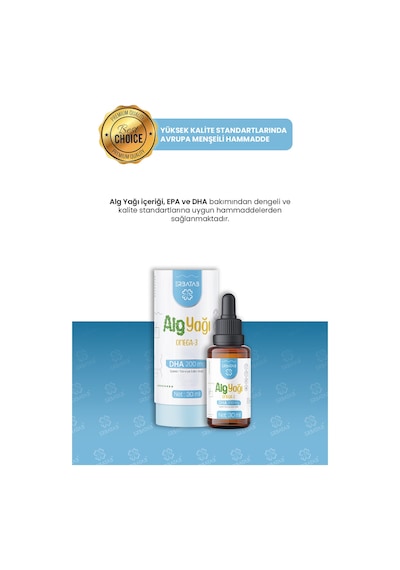 Erbatab Alg Yağı Omega3 30 ML