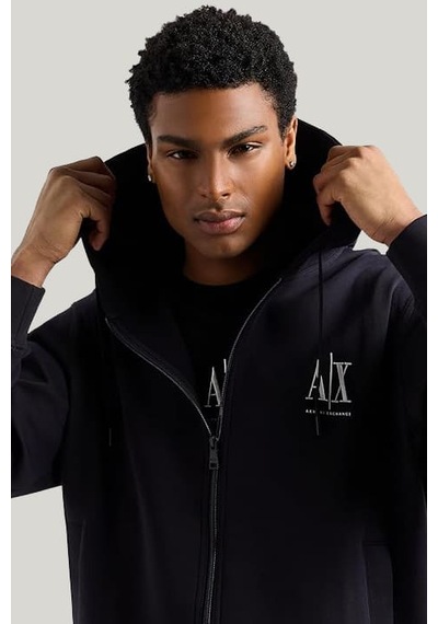 Armani Exchange Erkek Regular Fit Fermuarlı Kapüşonlu Sweatshirt - Lacivert Deep Navy Armani Exchange Erkek Regular Fit Fermuarlı Kapüşonlu Sweatshirt - Lacivert Deep Navy