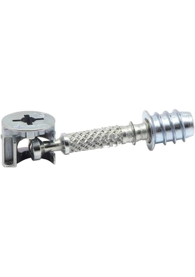 4 Adet Minifix Dolap Bağlantı Elemanı Metal Dübelli Takımı Krom