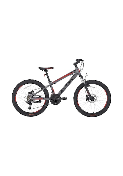 Bisan Cooper Çocuk Bisikleti 30 Cm V Fren 24 Jant 21 Vites Füme Kırmızı Füme - Kırmızı