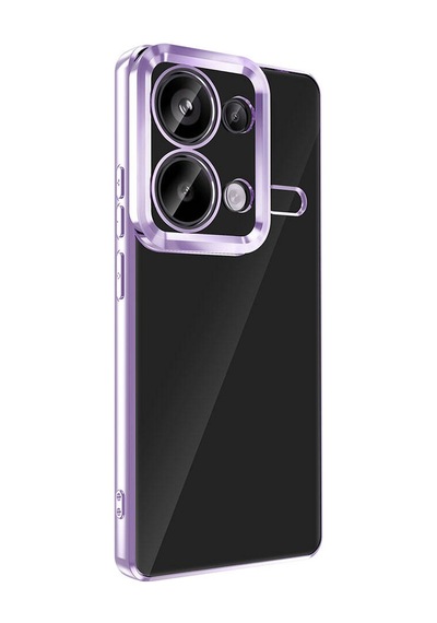 Xiaomi Redmi Note 13 Pro 4g Kılıf Kamera Lens Korumalı Logo Gösteren İnce Hafif Pazarplus Derin Mor