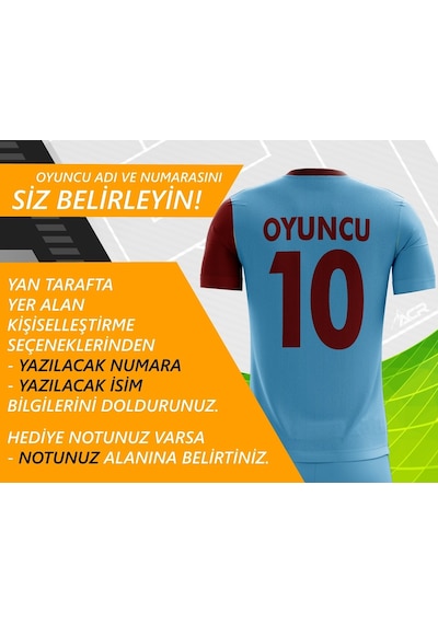 Acr Giyim Kişiye Özel Futbol Forması - Dizayn : Bordo & Mavi 19 Bordo