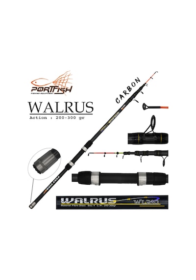 Portfish Walrus Teleskopik Tekne Kamışı 165 CM 100-200 Gr