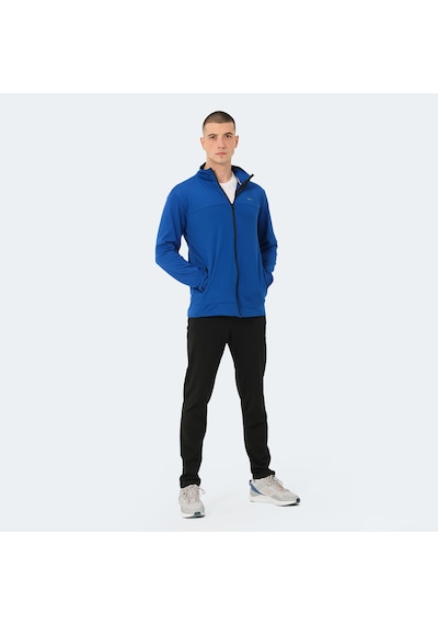 Slazenger OPRAH Erkek Fermuarlı Dik Yaka Cepli Saks Mavi Eşofman Takımı