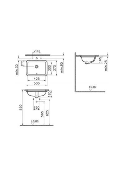 5474b003-0618 S20 Tezgah Altı Lavabo 43 Cm