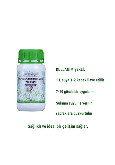 Doctor Bahçem Yaprak Sararmalarını Önleyici Özel Bitki Besini Sağlıklı Yaprak Gelişimi İçin 500 Ml