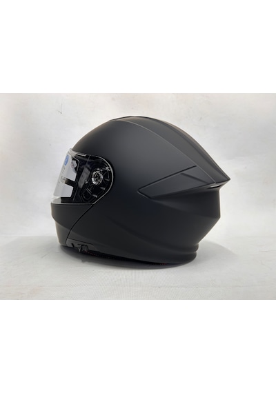 Mt Kask Genesis Sv Pure A1 Mat Siyah Çene Açılır Kask Iç Güneş Vizörlü Mat Siyah - Siyah