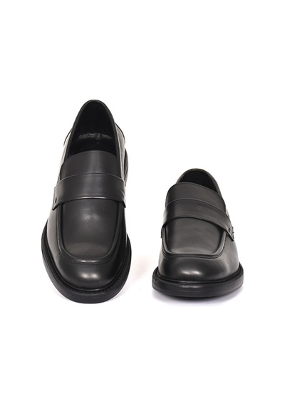 Tuna Hakiki Deri Eva Taban Loafer Erkek Ayakkabı - 4243 Siyah Antik