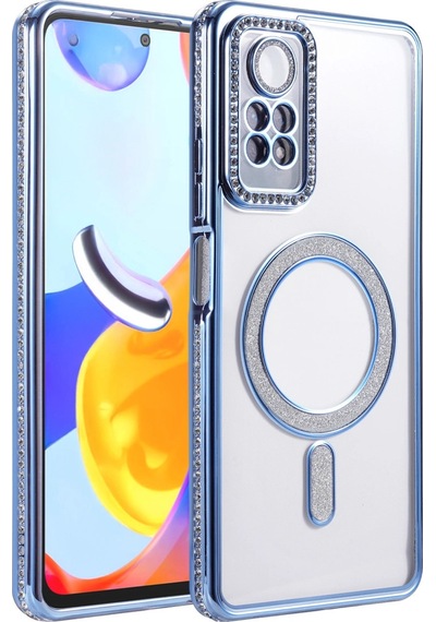 Xiaomi Redmi Note 12 Pro 4g Joke Simli Magneticsafe Kılıf Mavi