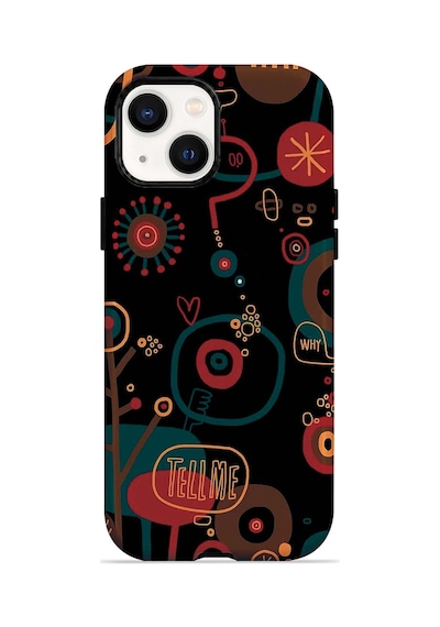 Velvoria Valestra Halloween Doodle Mix Apple iPhone Uyumlu 14 Darbe Korumalı Kılıf Valestra Select - Halloween Doodle Mix