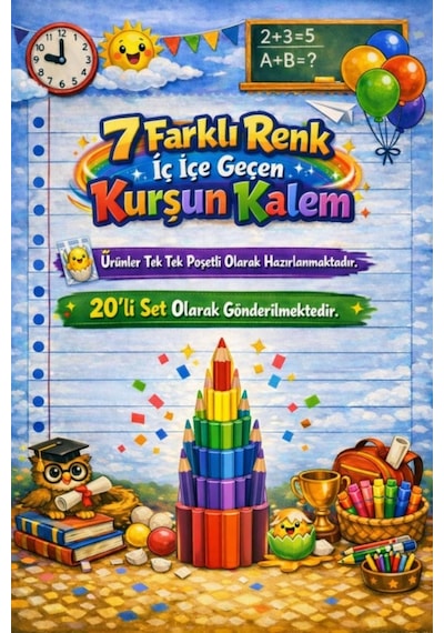 Karne Hediyesi 20 Set Kurşun Kalem Ve Tebrik Kartı