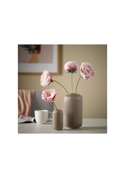 Yapay Çiçek, Beyaz-açık Pembe, 50 Cm, Şakayık
