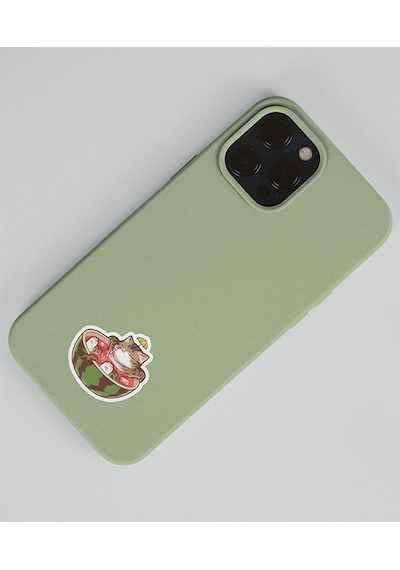 Kawai Cat -kedi Etiketleri -2 Li - -mat Kağıt-sevimli Kedi Çıkartmaları -sevimli Sticker -telefon Süslemeleri Kırmızı
