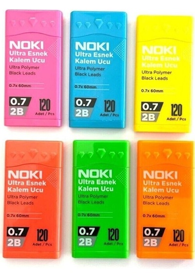 Min 0.7 2b 60 Mm 120 'li Tüp Ultra Esnek Uç 12 Adet 1 Paket