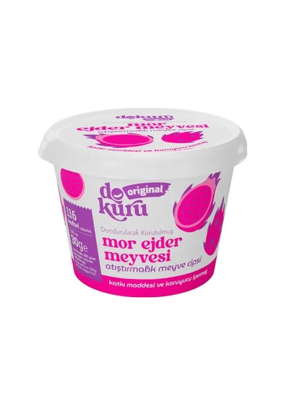 Dokuru Original Mor Ejder Meyvesi Atıştırmalık Meyve Cipsi 30 Gr 10 G