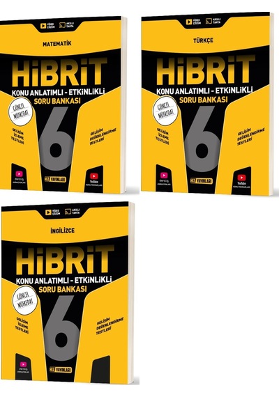 Hız 2026 6. Sınıf Matematik + Türkçe + İngilizce Hibrit - Konu Seti 3 Kitap