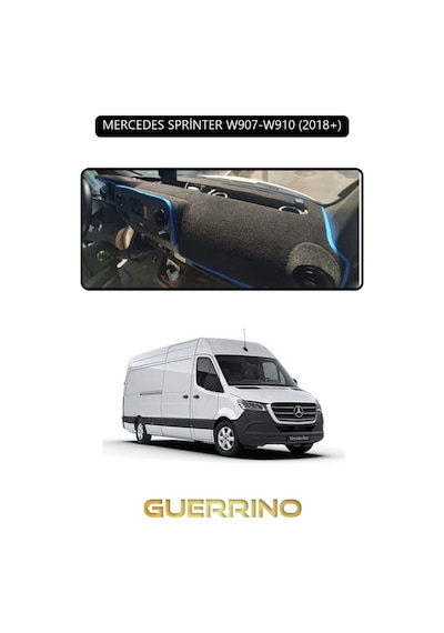 Mercedes Sprinter W907-w910 2018+torpido Koruma Halısı Siyah Kenar