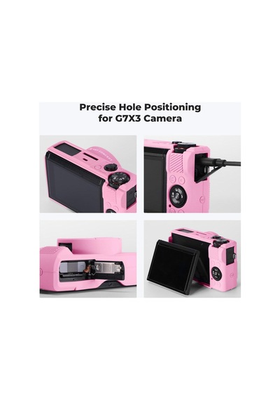 K&f Concept Canon G7x Mark Iıı Pink Pembe Slikon Kılıf