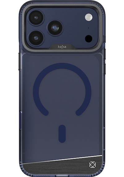 Apple Uyumlu iPhone 17 Pro Kılıf M-safeli Airbagli O-ring Şeffaf Kajsa Trans Alüminyum Shield Kapak Mavi Mavi