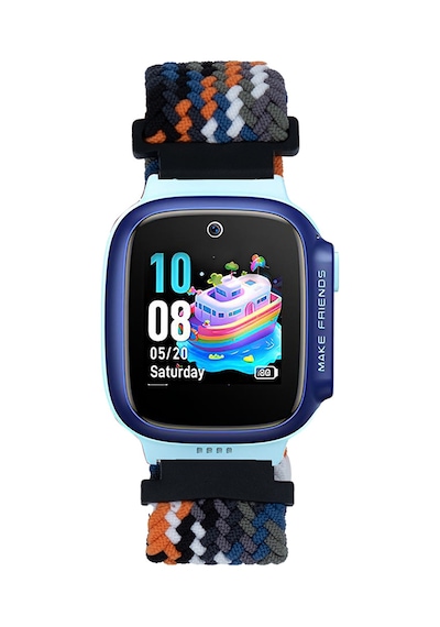 Huawei Watch Gt5 41mm Mkst Krd-139 18mm Çocuklara Özel Örgü Kordon - Kırmızı-pembe