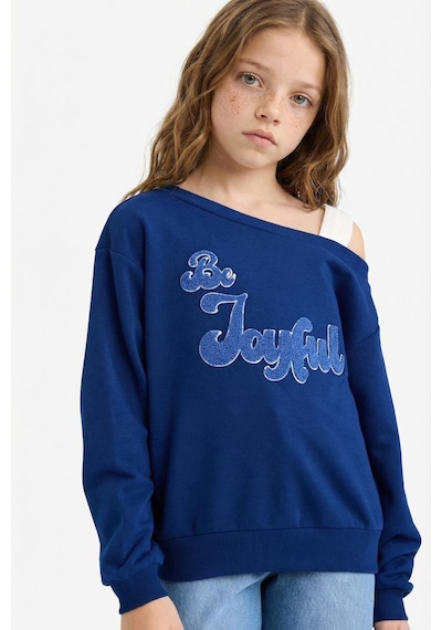 Defacto Kız Çocuk Carmen Yaka Sweatshirt G6827a826spnv42 Lacivert-nv42