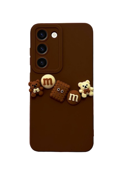 Samsung Galaxy Uyumlu S23 Kılıf 3d M Bear Kamera Korumalı Silikon Kapak