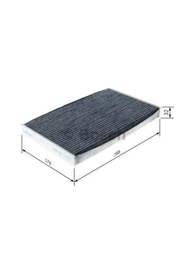 Bosch 1987435591 Aktif Karbonlu Kabin Filtresi C3 Aircross Crossland X 3647011