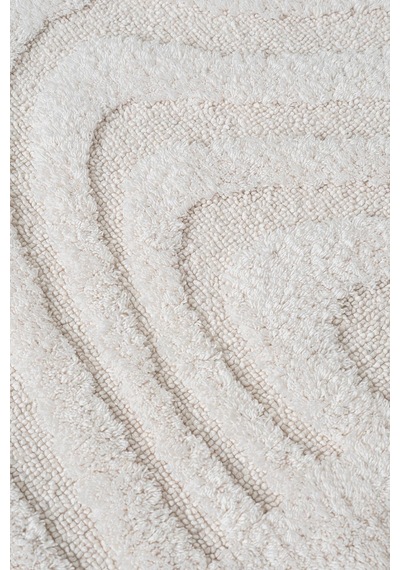 Lilly 2'li Pamuk Banyo Paspas Seti Yumuşak Dokulu Krem Yıkanabilir 60x100 + 60x50cm, Ll003w
