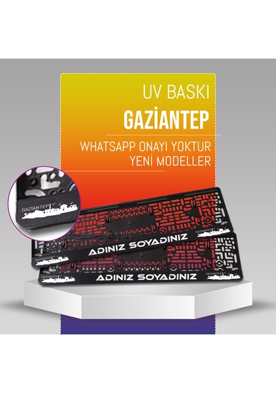 Gaziantep Plakalık, 2 Adet Premium Uv Baskı, Plakalıkhane