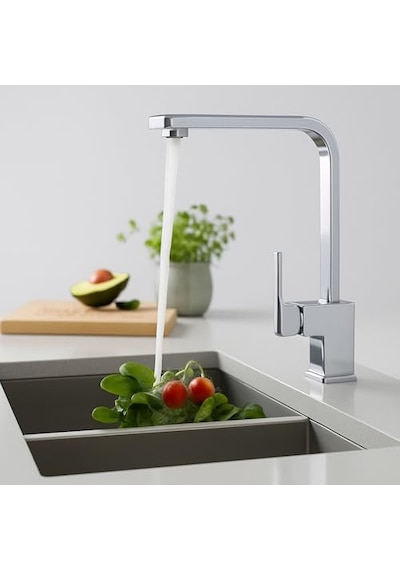 Modern Tasarım Krom Lavabo Bataryası Paslanmaz Pirinç Malzeme Uzun Ömürlü Banyo Bataryası Diğer