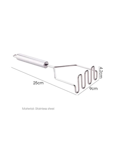 Orret Home Metal Saplı Paslanmaz Çelik Patates Ezici Metal Saplı