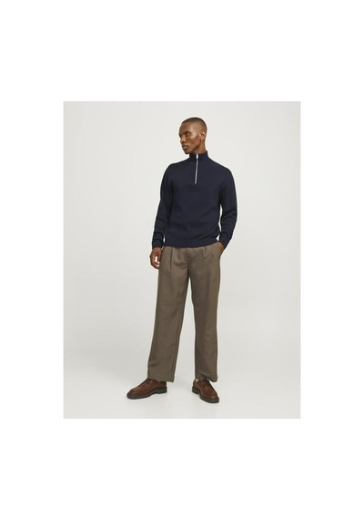 Jack & Jones Jprblamılano Yarım Fermuarlı Örme Kazak 12259664 Lacivert