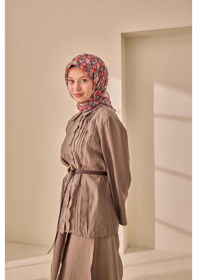 Silk Home Soft Eşarp 73092-02 Siyah, Gri, Sarı, Mocha Mousse, Kırmızı