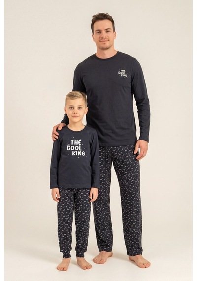 Arnetta The Cool King Baba Oğul Lacivert Uzun Kol Pijama Takım Ar3821-a-v1 Ar3821-a-v1
