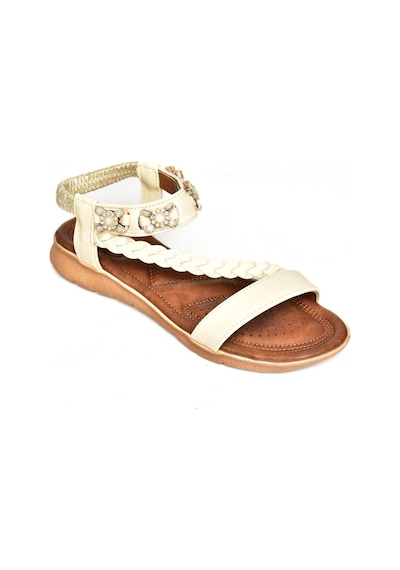 Fox Shoes S258013409 Bej Alçak Tabanlı Kadın Sandalet Bej