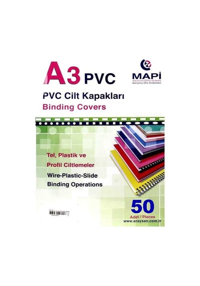 Mapi 450 Mikron PP A3 kapak lacivert 50 Adet