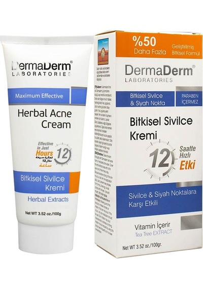 Dermaderm Bitkisel Siyah Nokta Sivilce Kremi 100 gr