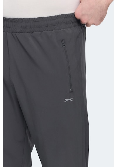 Slazenger Grıet Erkek Fermuar Cepli Dar Paça Koyu Gri Eşofman Altı Koyu Gri