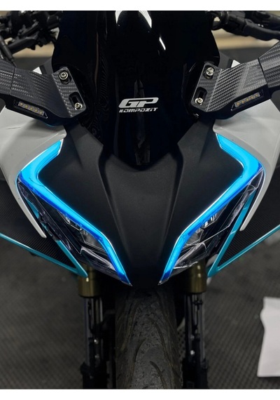 Cf Moto 450 Sr Mavi Led Sticker Folyo Kaplama