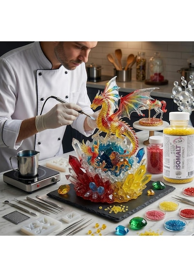 Renkli İzomalt Isomalt Pembe 250 Gr Şeker Sanatı Ve Pasta Dekorasyon İçin