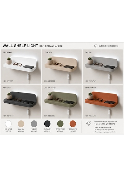 Wall Shelf Light Antrasit