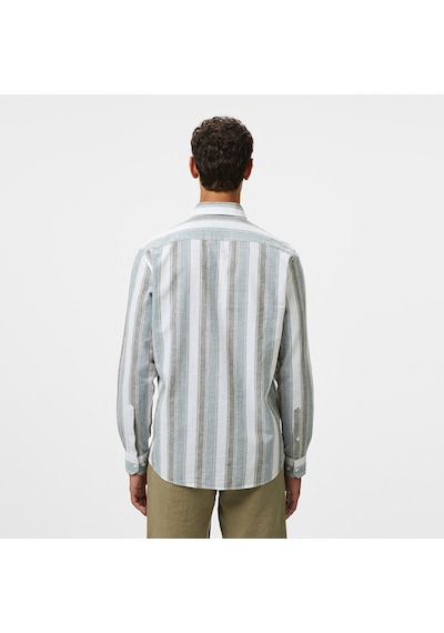 Nautica Erkek Yeşil Classic Fit Çizgili Gömlek Çizgili W55400t Yeşil