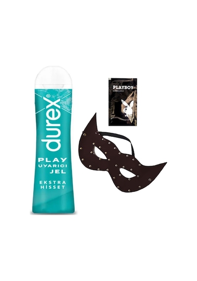 Durex Play Ekstra Hisset Bay Bayan Uyarıcılı Jel 50 Ml + Siyah Deri Göz Maskesi + Hediye