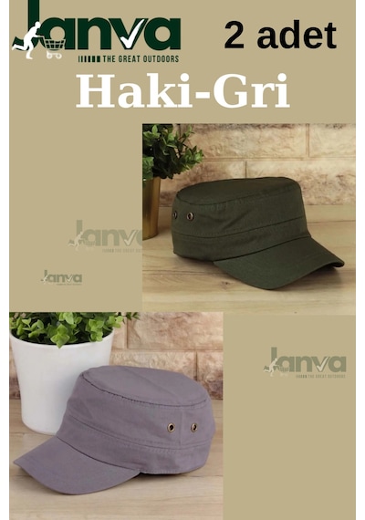 Taktik Şapka Kastro Şapka Kasket Outdoor Castro Kep Yazlık Avcı Sporcu Güneş Koruyucu Gri Ve Haki
