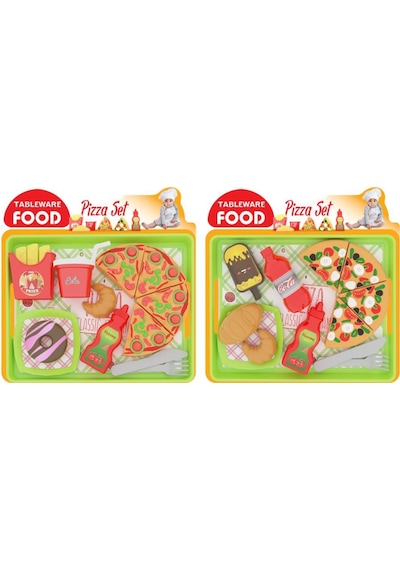 Uçar Oyuncak Tableware Food Tepsili Pizza Set