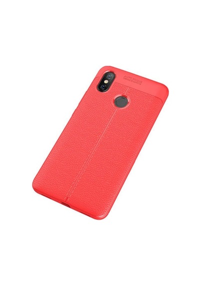 Xiaomi Mi Max 3 Kılıf Deri Silikon Yüzeyli Yüksek Kaliteli Silikondan Üretilmiş Premium Silikon Kapak Ryc/niss Kirmizi