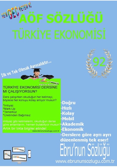 AÖF İİBF Ebrunun Sözlüğü  - Türkiye Ekonomisi - E Sözlük